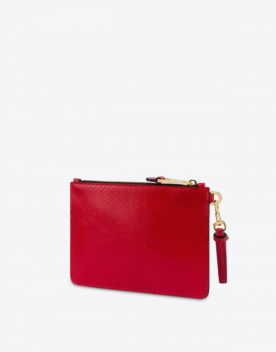 COUTURE BIKER CLUTCH WITH PYTHON PRINT - 2