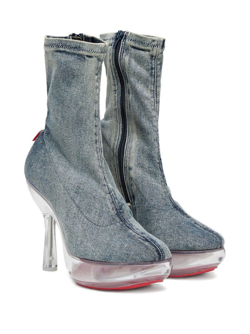 Diesel Lake denim platform boots outlook