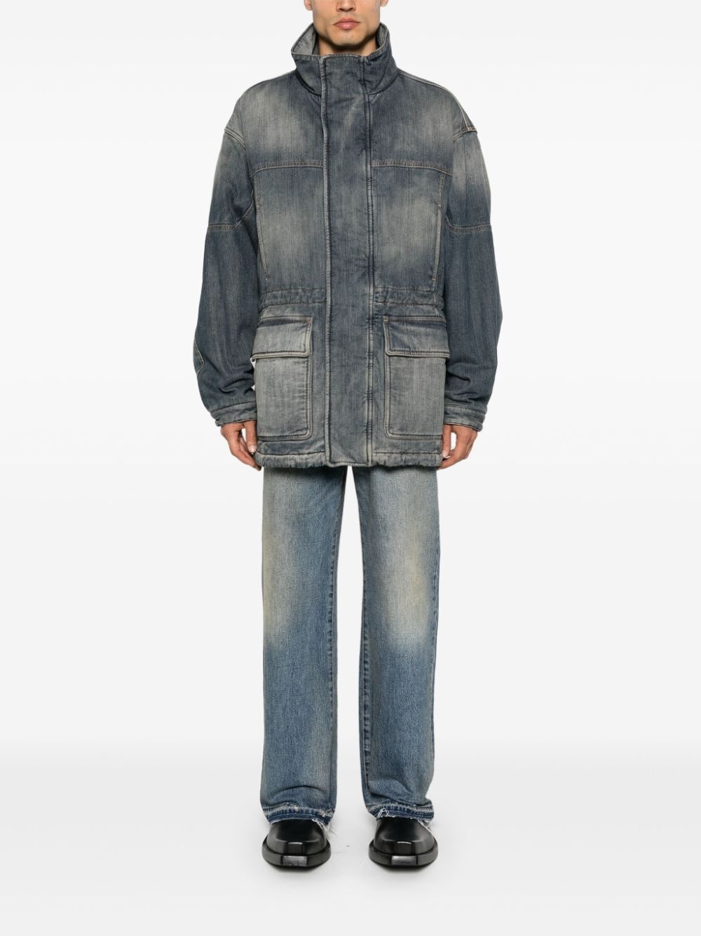 faded denim jacket - 2