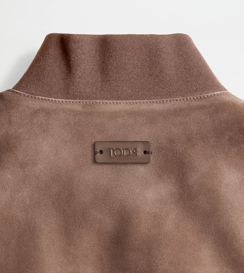 PASHMY BOMBER JACKET IN SUEDE - BROWN 7