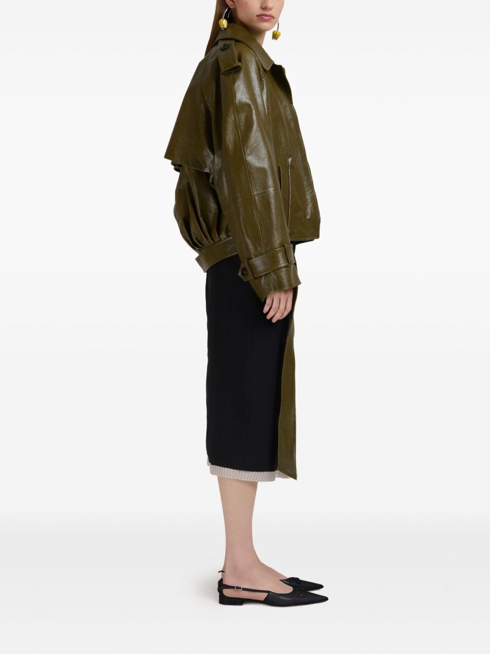 split-hem pencil skirt - 3