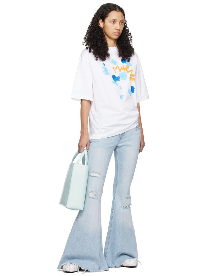 Marni White Fussbett Sabot Slippers outlook