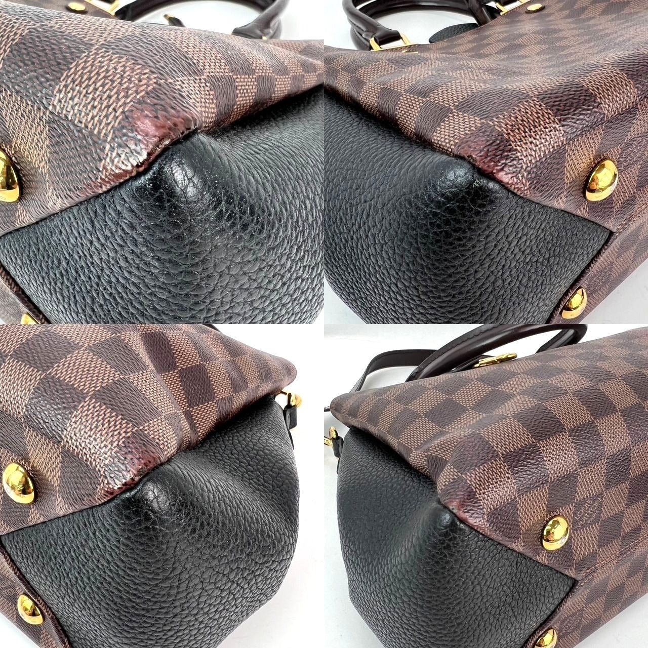 Louis Vuitton Damier EbeneCuir Taurillon Brittany Black Shoulder Bag - 7
