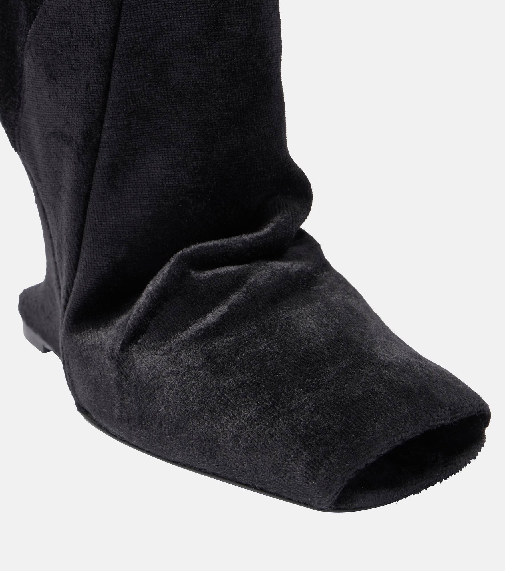 Cantilever velvet over-the-knee boots - 6
