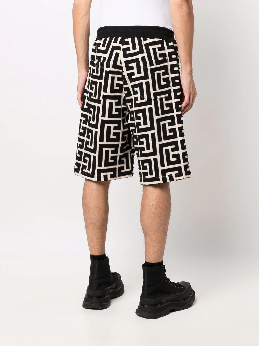 Maxi monogram-print bermuda shorts - 4