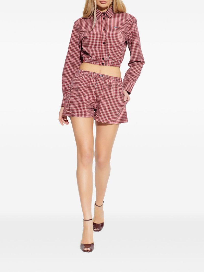 VETEMENTS checked cropped top outlook