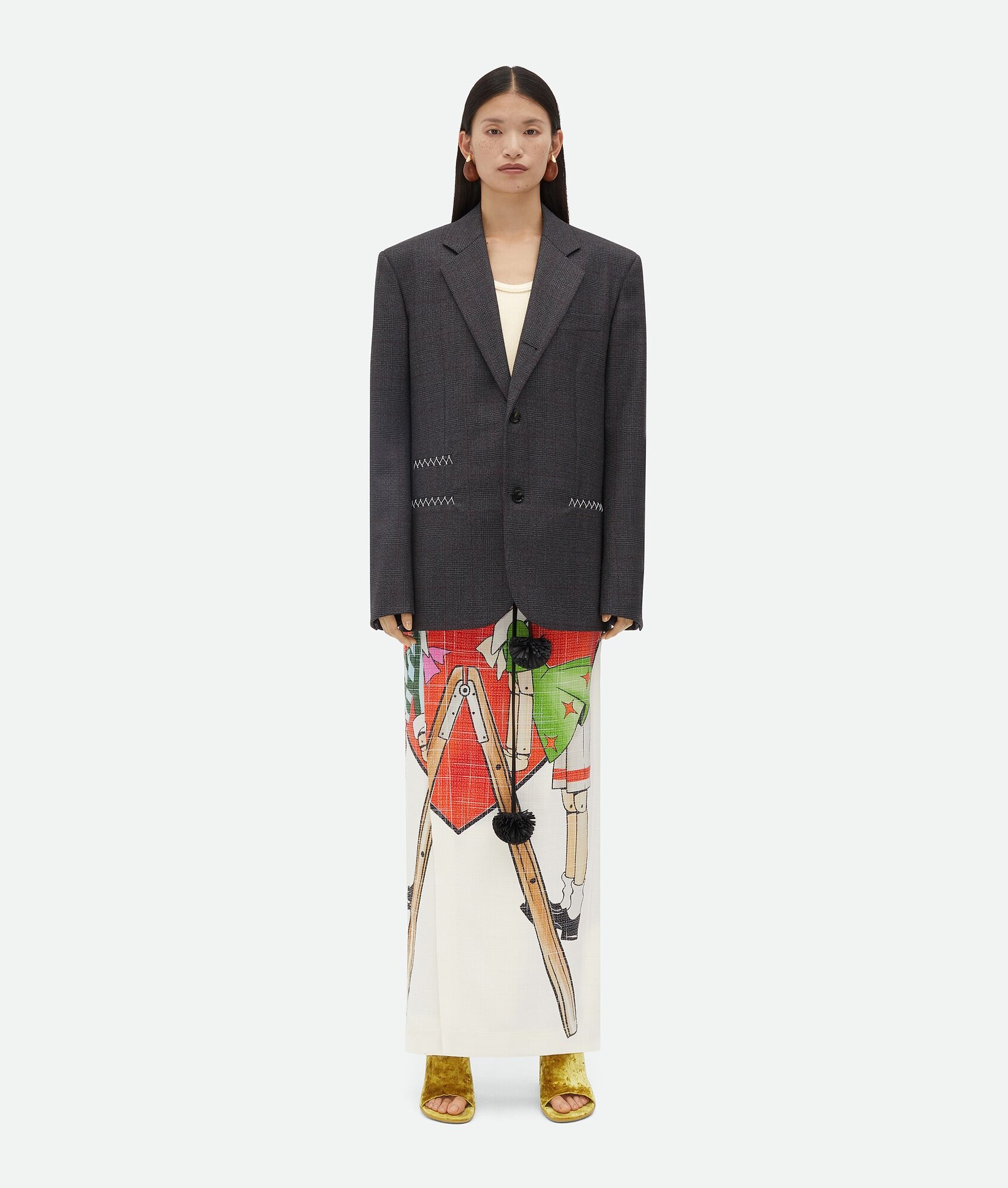 Printed Viscose Long Skirt - 4