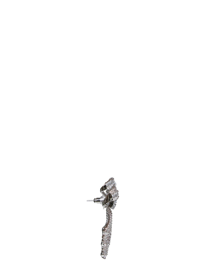 self-portrait Silver crystal bow earrings outlook