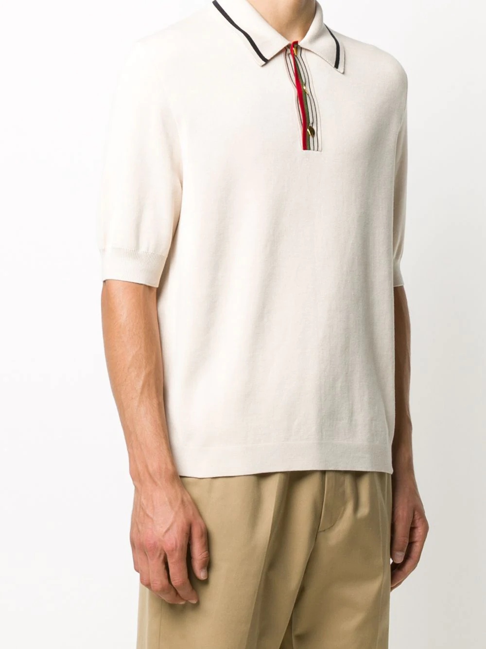 Web-trimmed polo shirt - 3