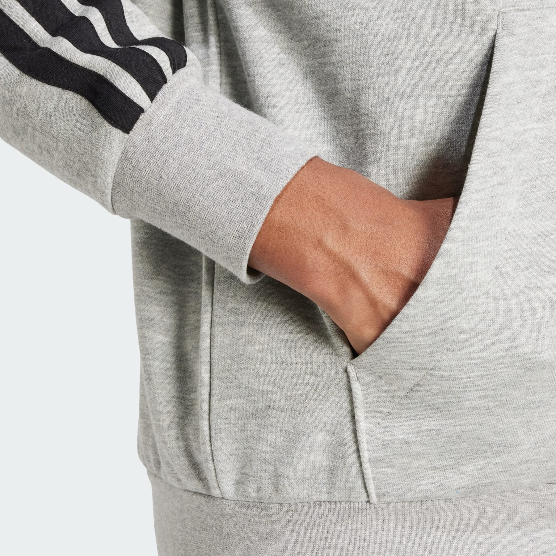 Essentials 3-Stripes Fleece Hoodie - 6
