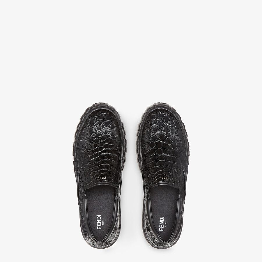 Black caiman low-tops - 4