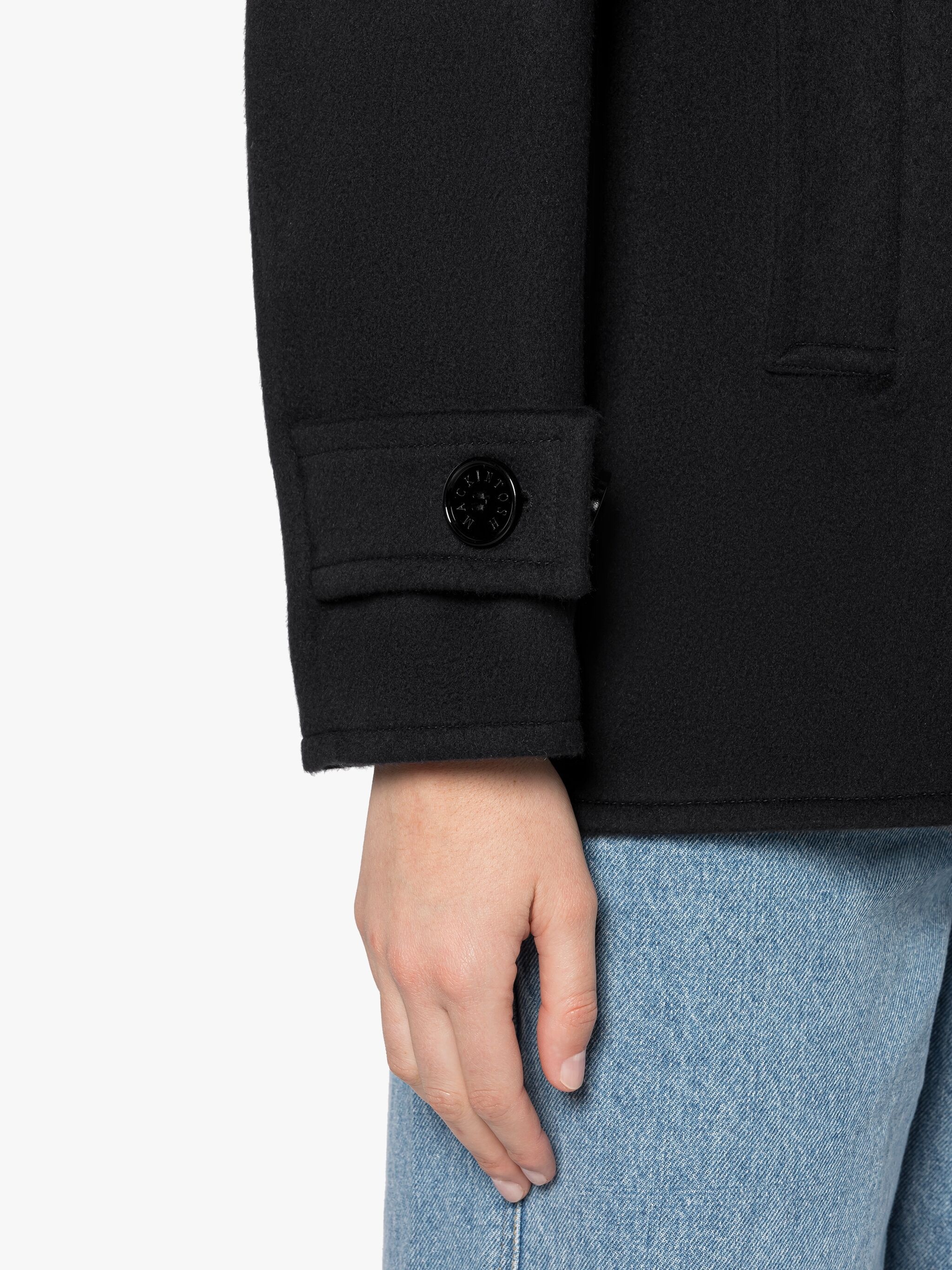 FIONA NAVY WOOL PEA COAT - 6