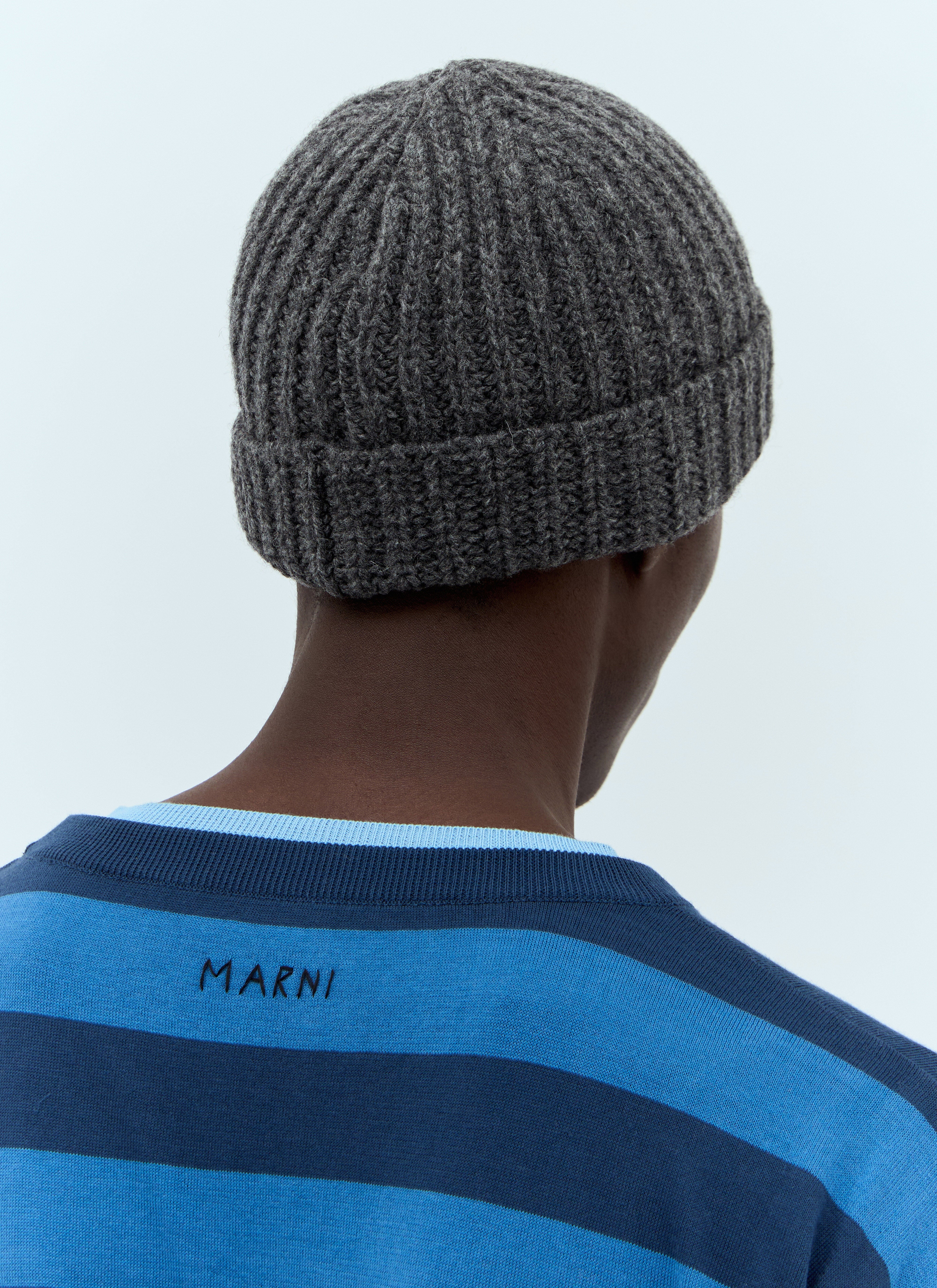 Marni Men Wool Beanie Hat - 5