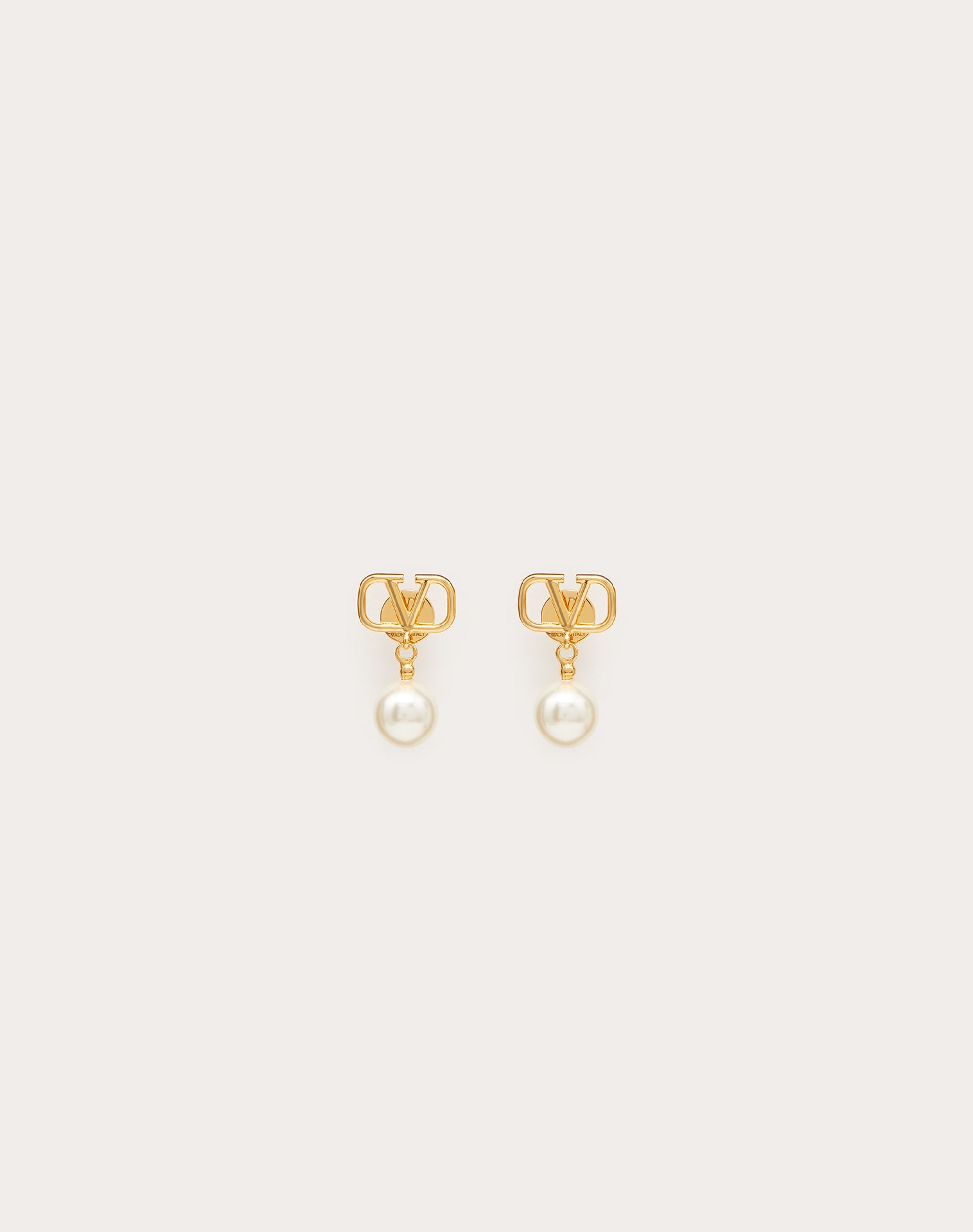 VLogo Signature Earrings with Swarovski® Pearls - 1