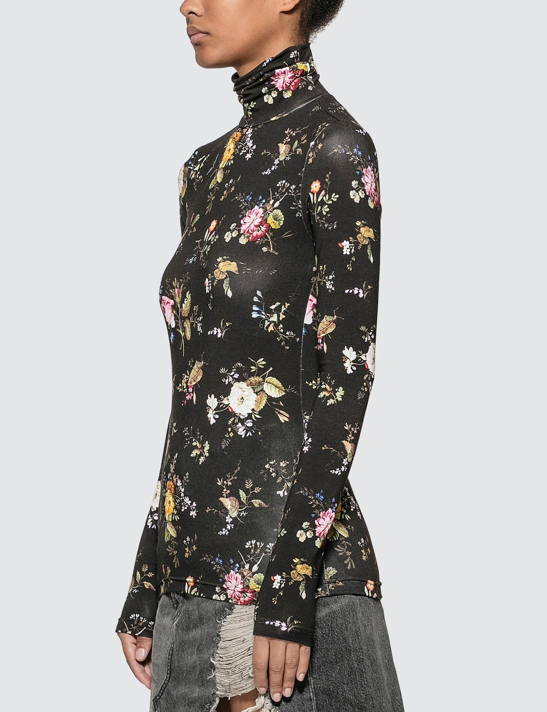 FLORAL TURTLENECK TOP - 6