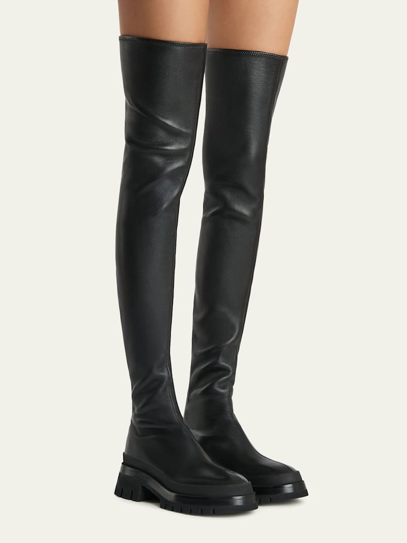 KHAITE Fallon Leather Over-The-Knee Boots outlook
