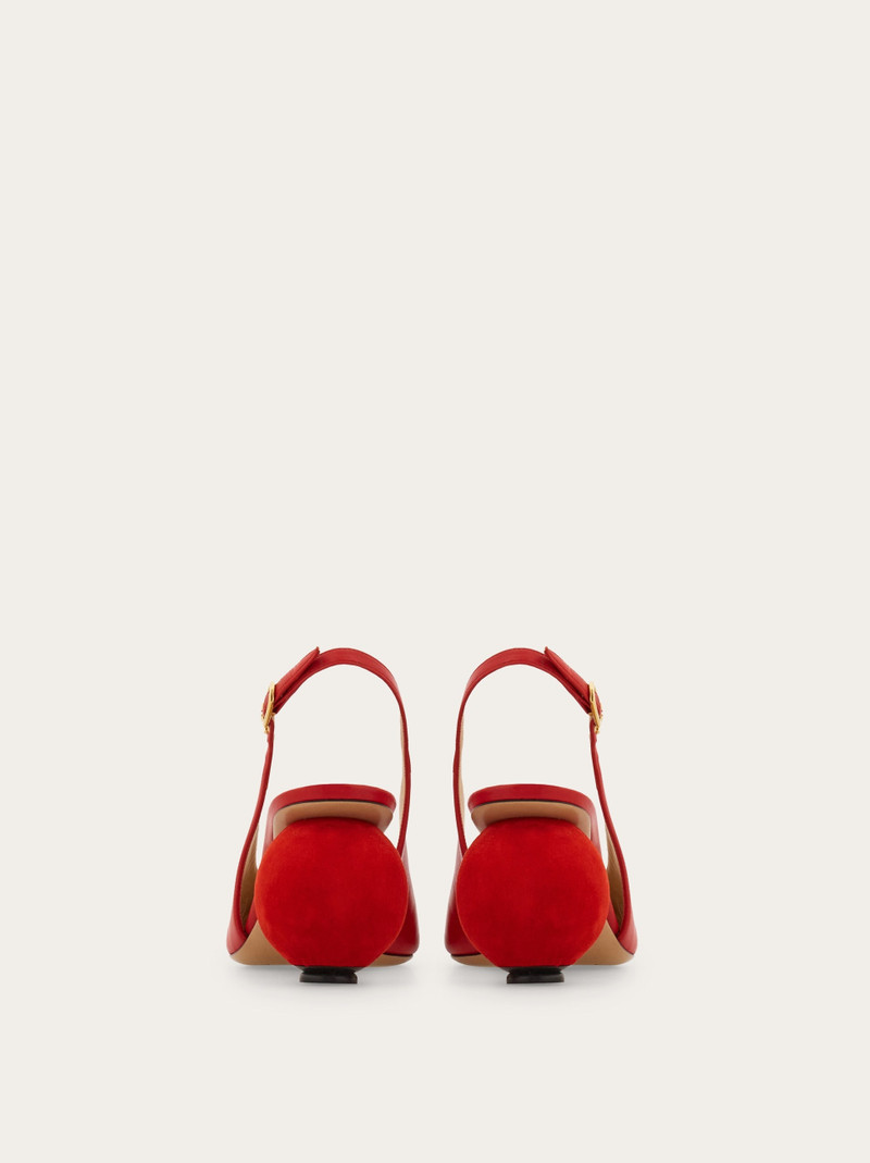 Spherical heel slingback pump 4