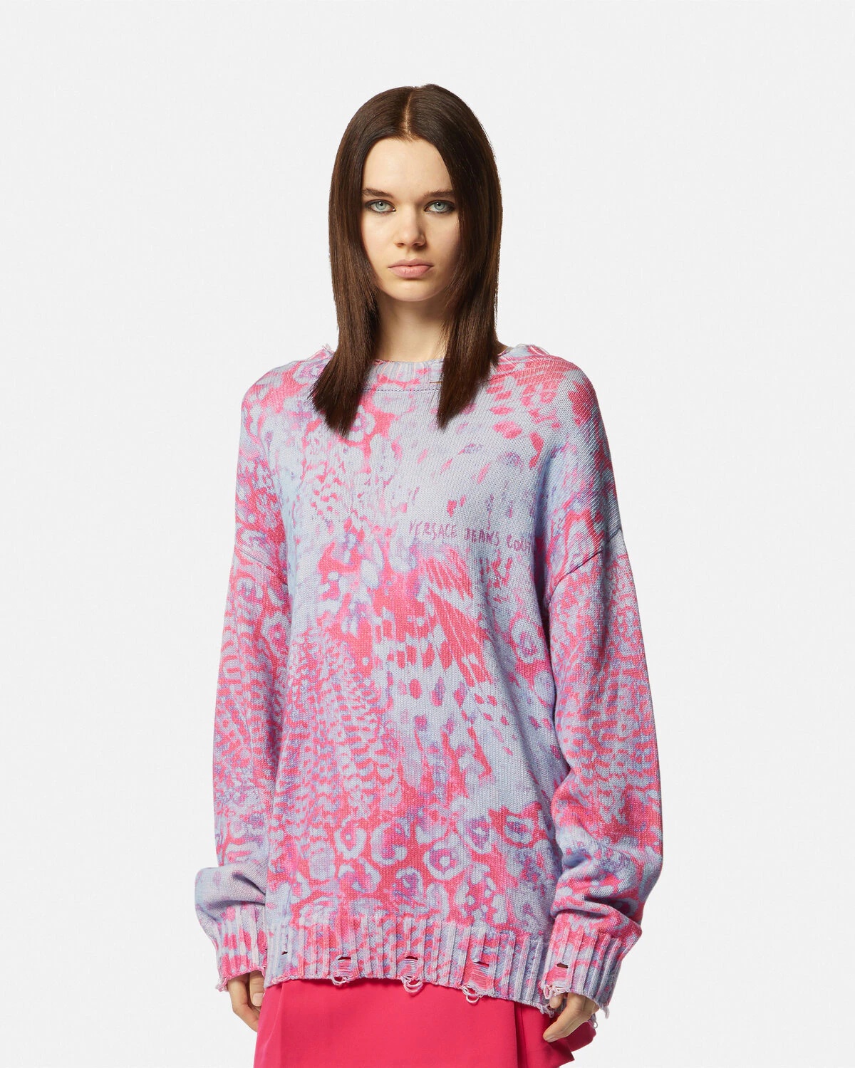 Distressed Animalier Knit Sweater - 4