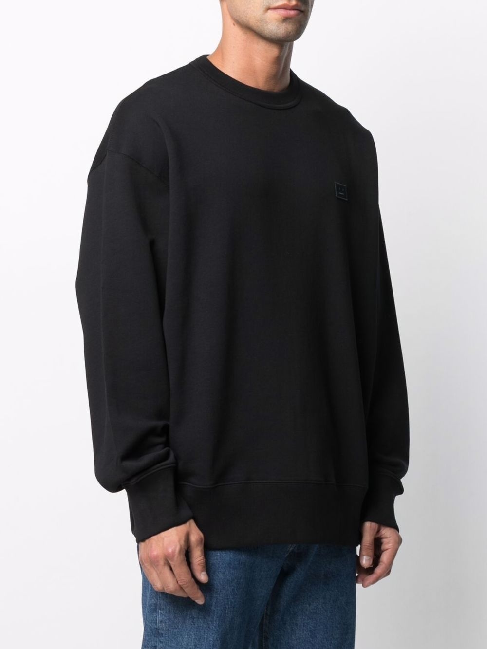 face-patch crew neck sweatshirt - 3