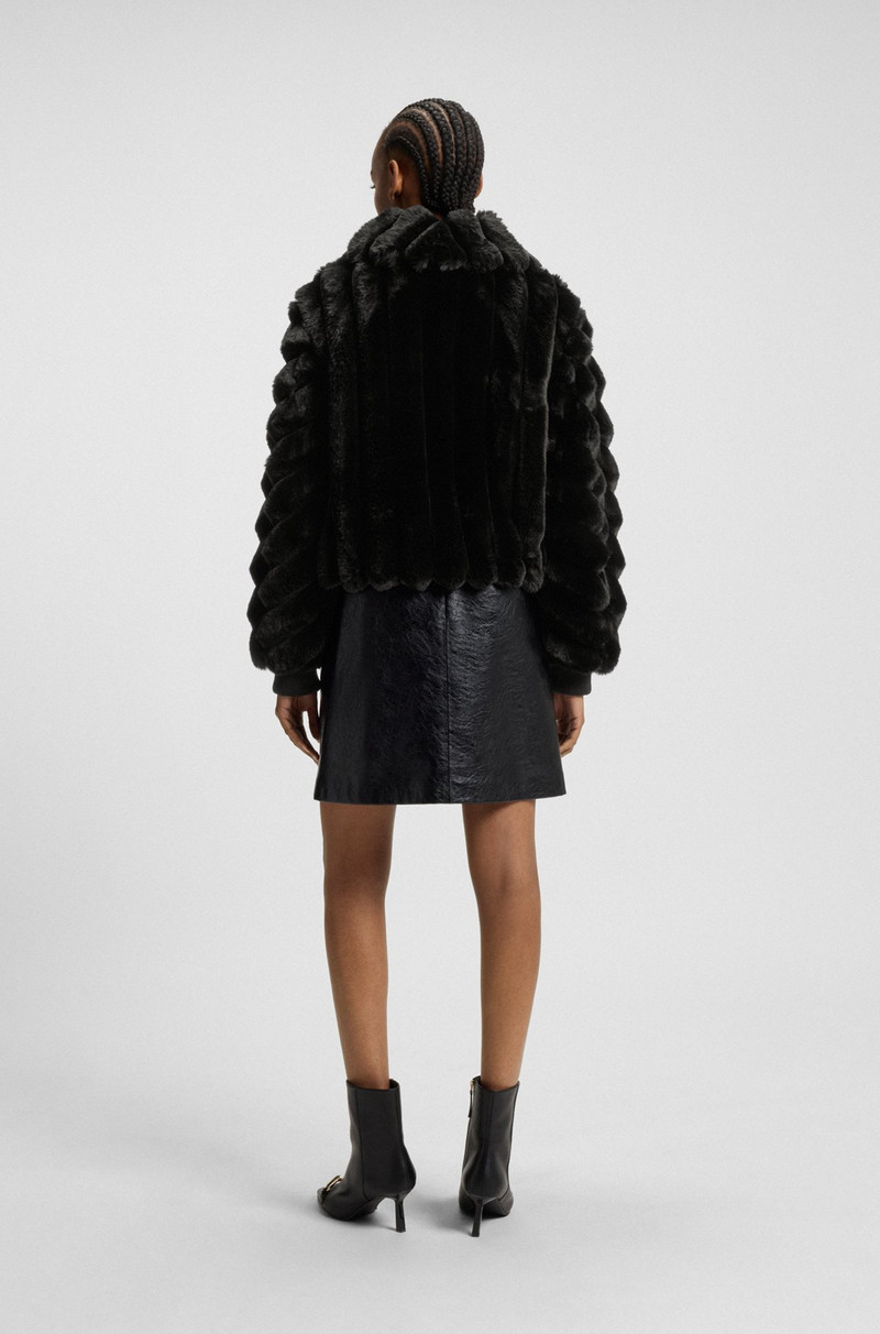 ADJUSTABLE-HEM JACKET IN FAUX FUR 4