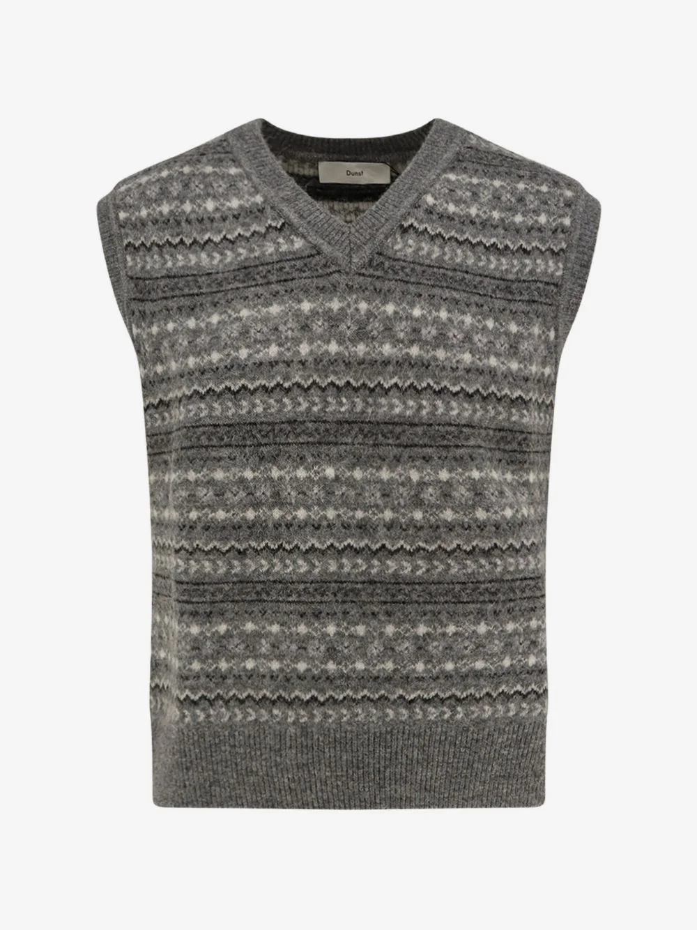 fair isle-knit V-neck sweater - 1
