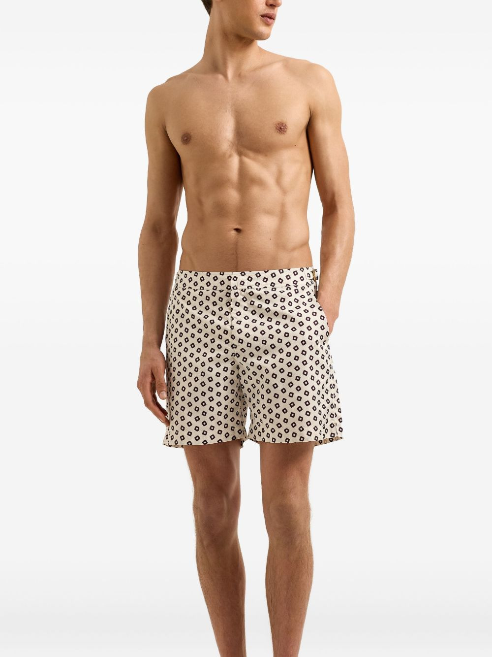 Bulldog geometric-print swim shorts - 3
