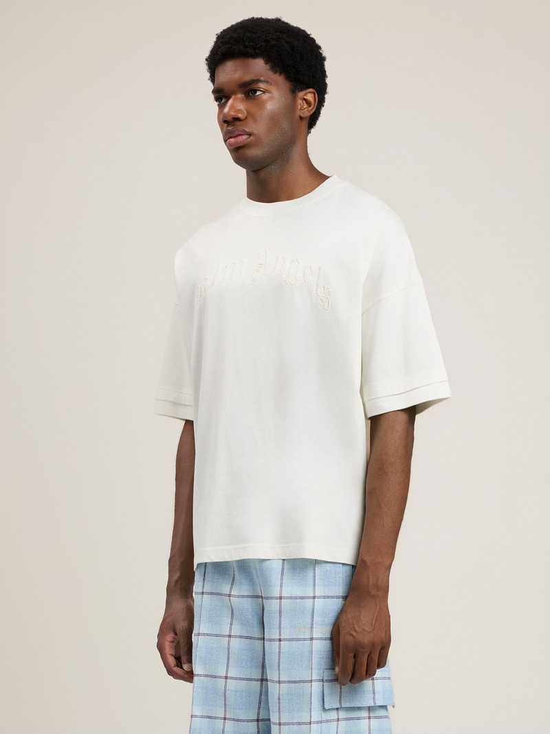 Curved Logo Loose Double T-Shirt 4
