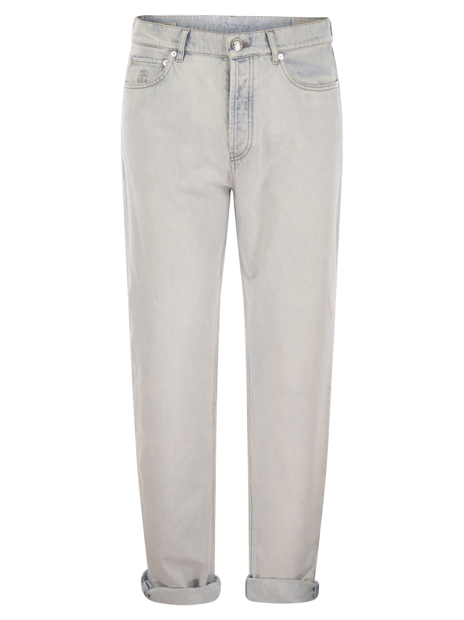 Brunello Cucinelli Men Five-Pocket Iconic Fit Denim Trousers - 1