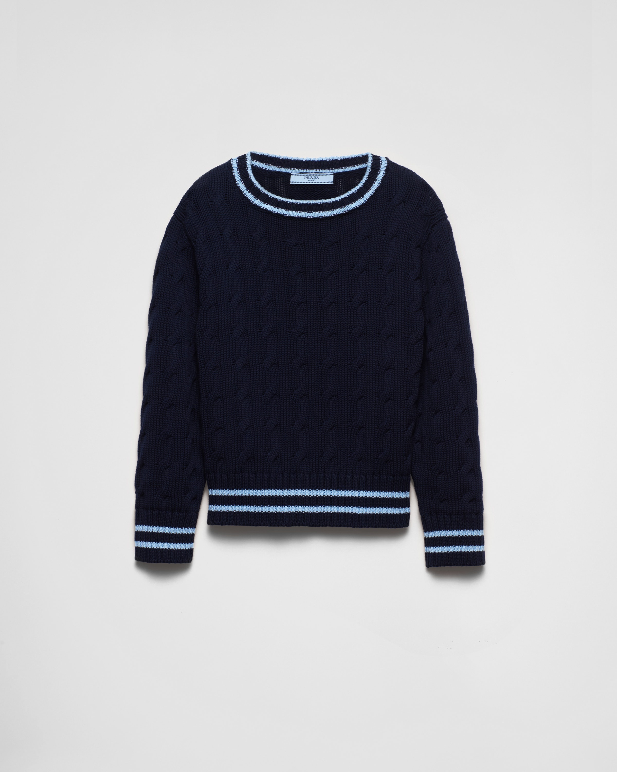 Cotton crew-neck sweater - 1