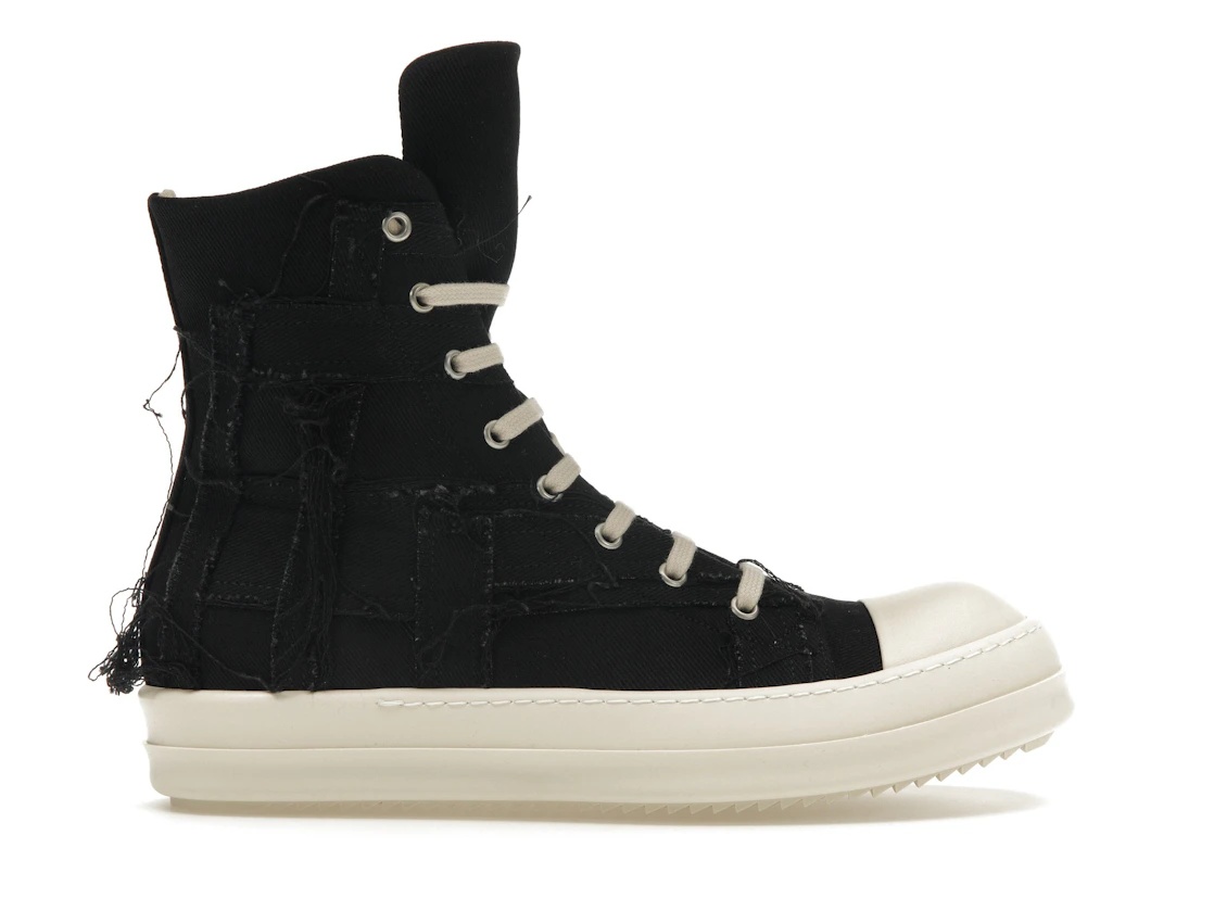 Rick Owens DRKSHDW Slashed Sneaks Black Milk - 1