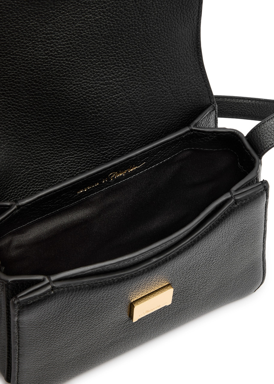 ID pebbled leather shoulder bag - 4
