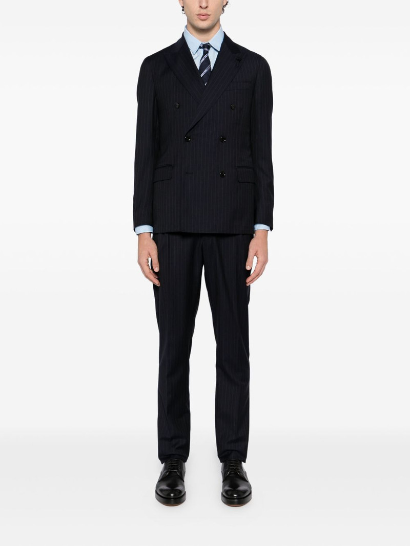 LARDINI wool double-breasted suit outlook