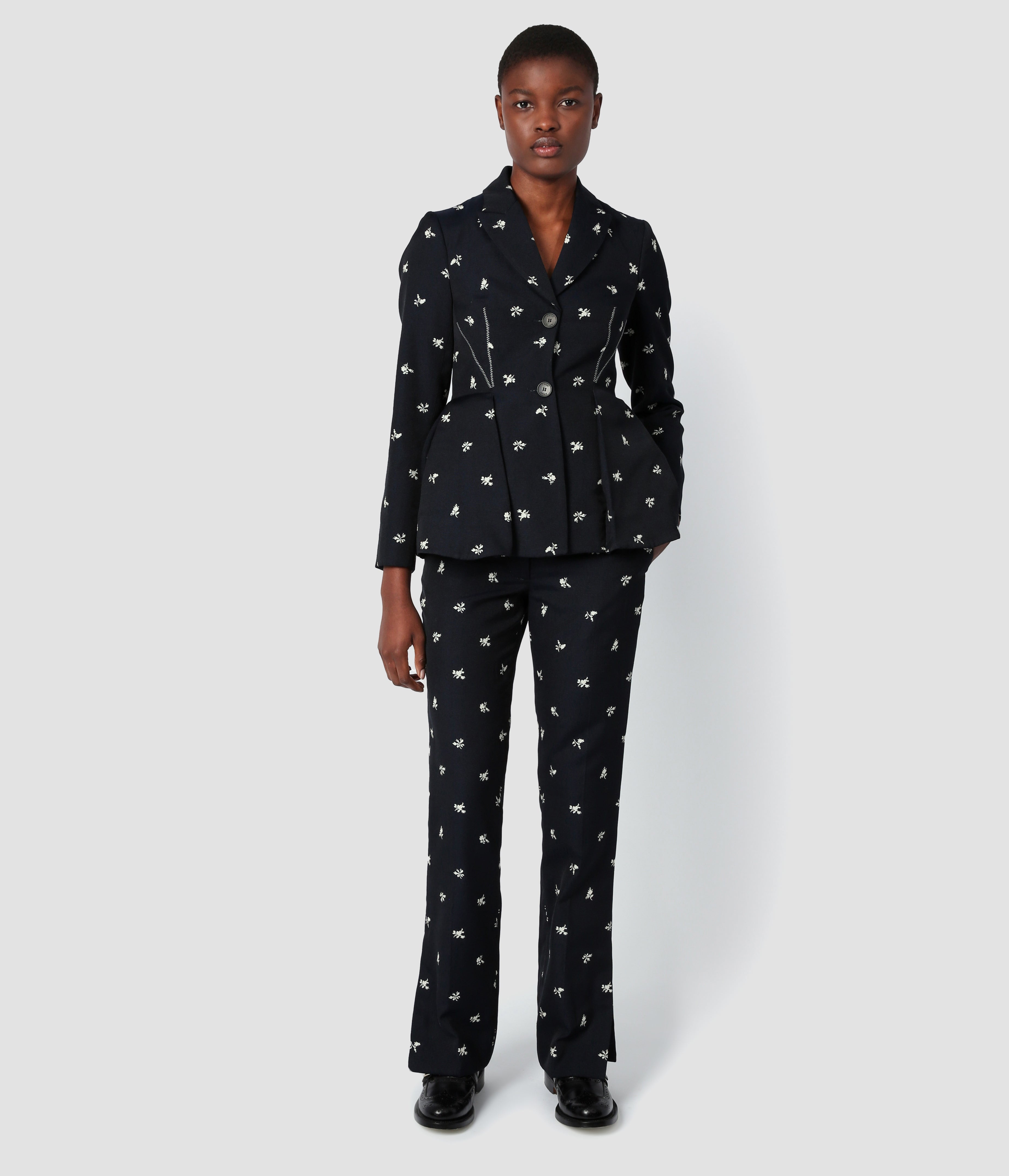 STRAIGHT JACQUARD FULL LENGTH TROUSER - 3