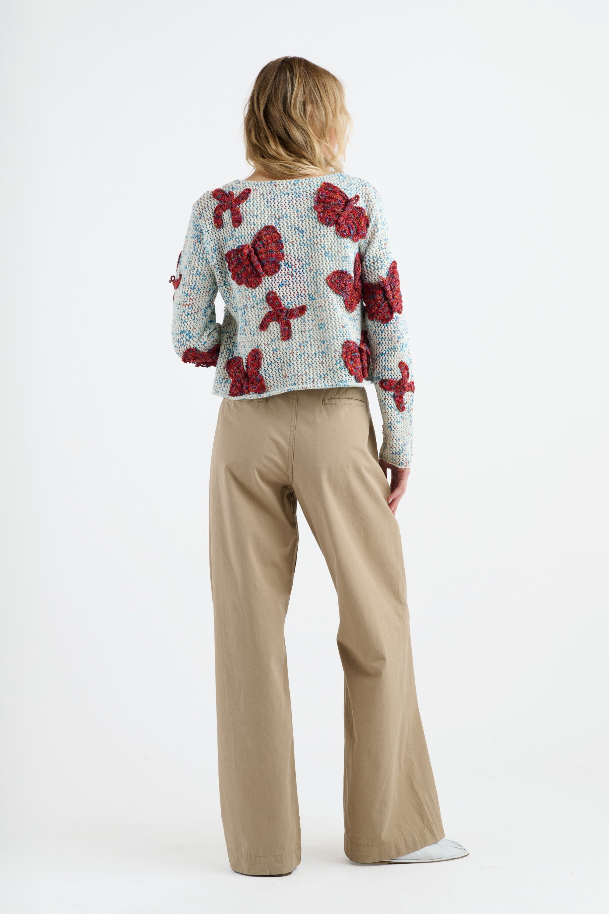 BUTTERFLY APPLIQUE CARDIGAN - 4