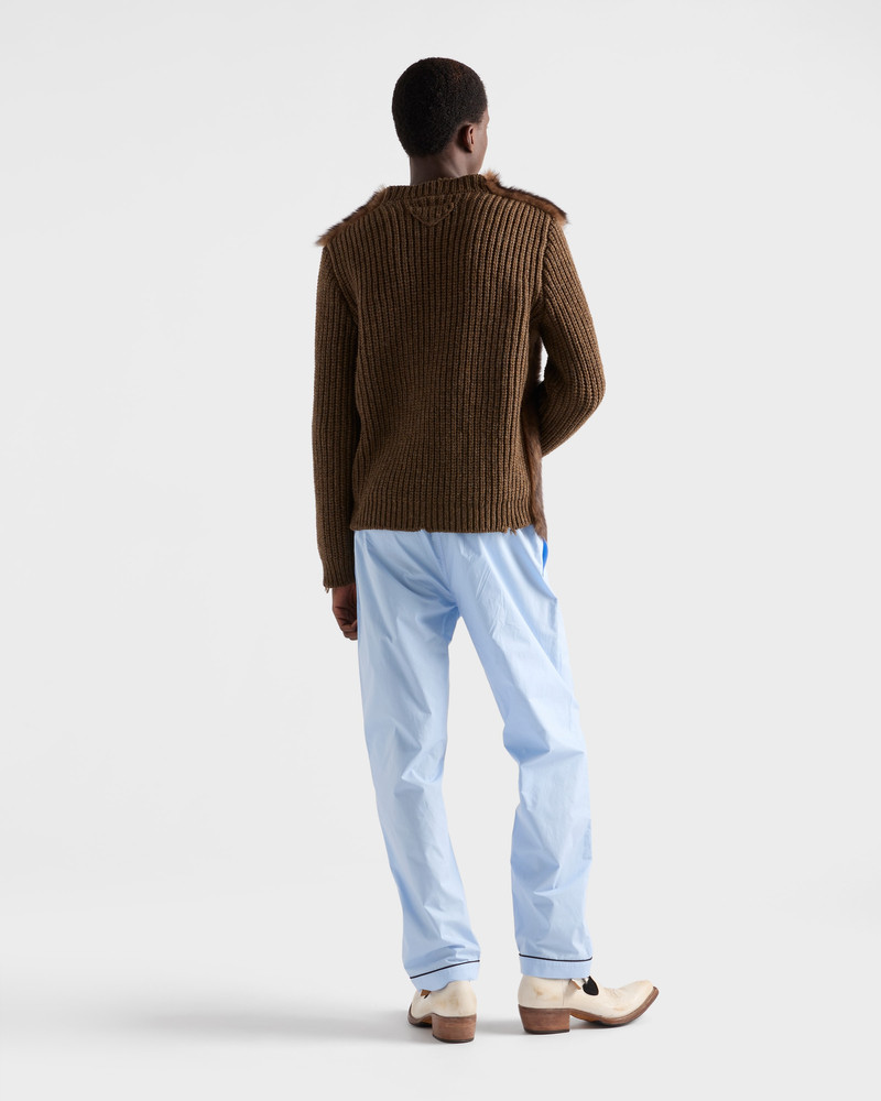 Wool and shearling sweater 5