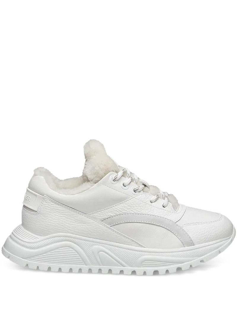 shearling panelled sneakers 1