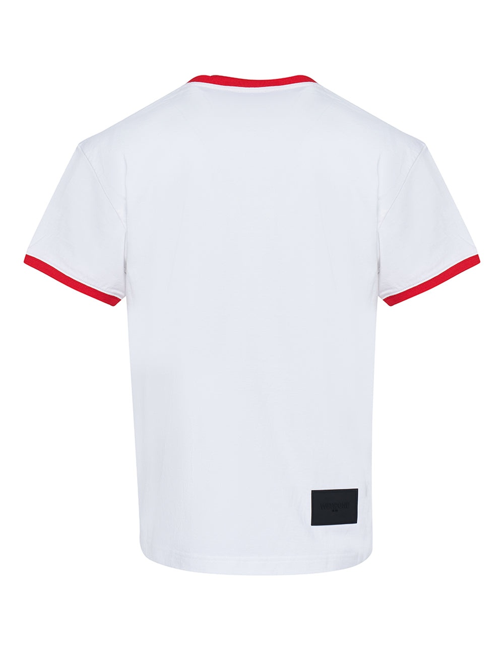 Red Cursive Logo Fitted Ringer Tee - 2