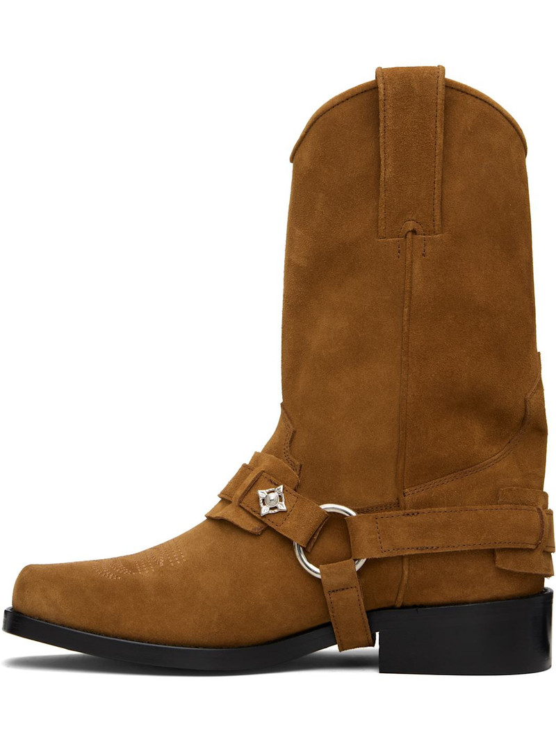 SSENSE Exclusive Brown Suede Boots 3
