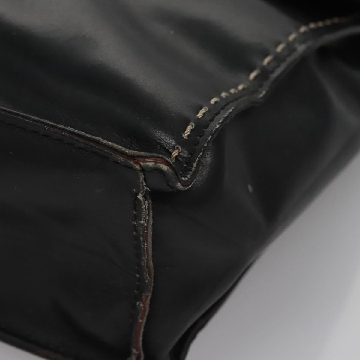 CELINE Hand Bag Leather Black - 14