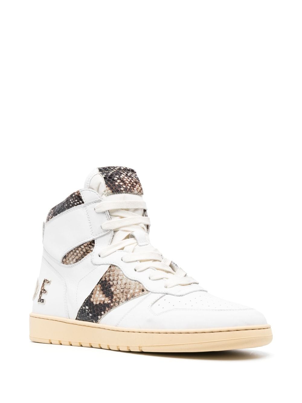 panelled high-top sneakers - 2
