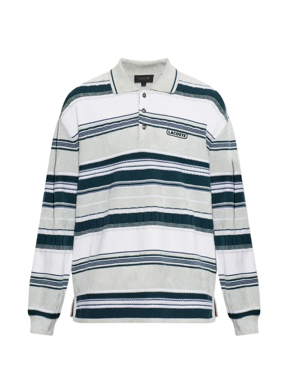 striped logo-patch sweater - 1