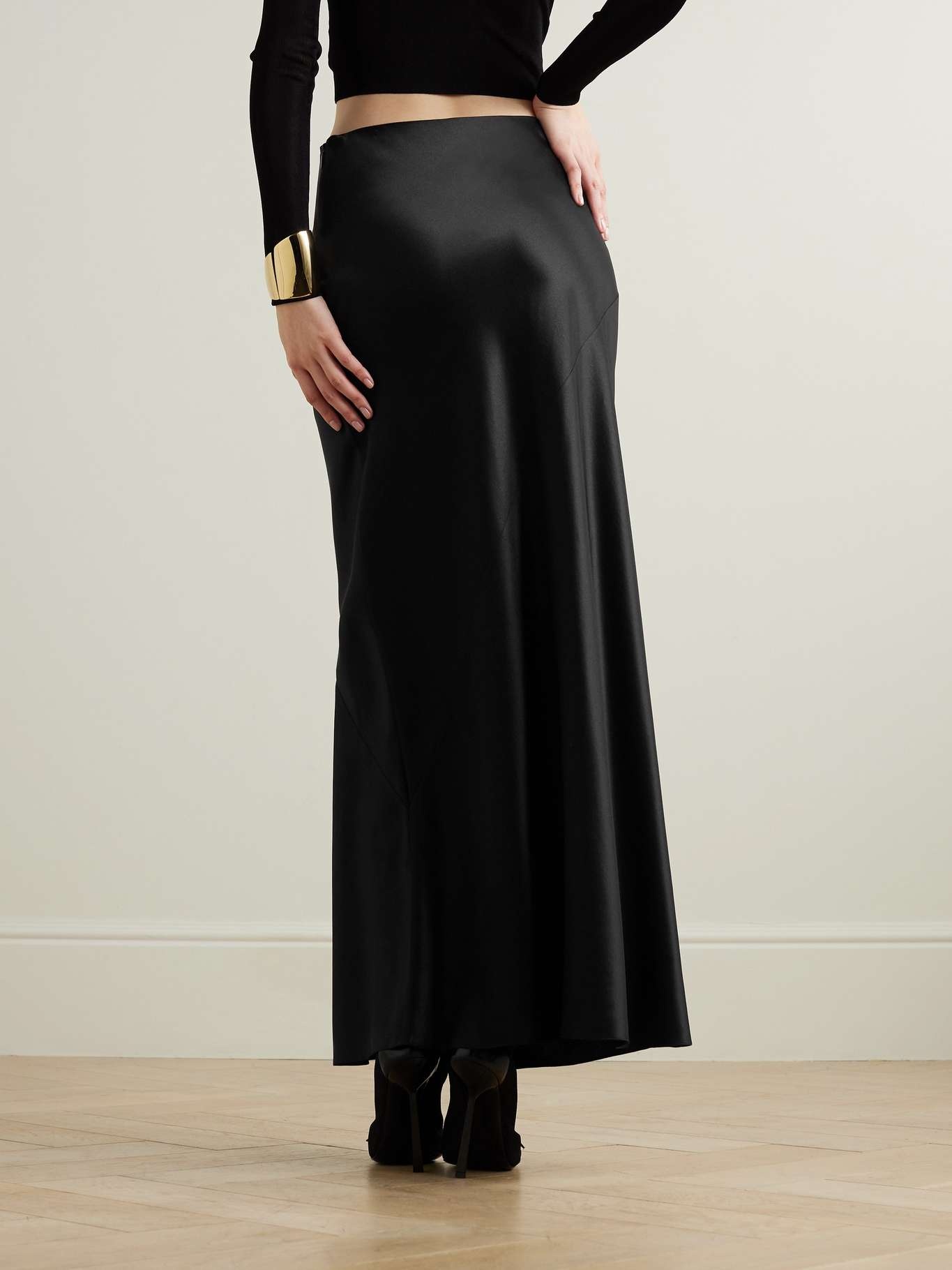Silk-satin maxi skirt - 3