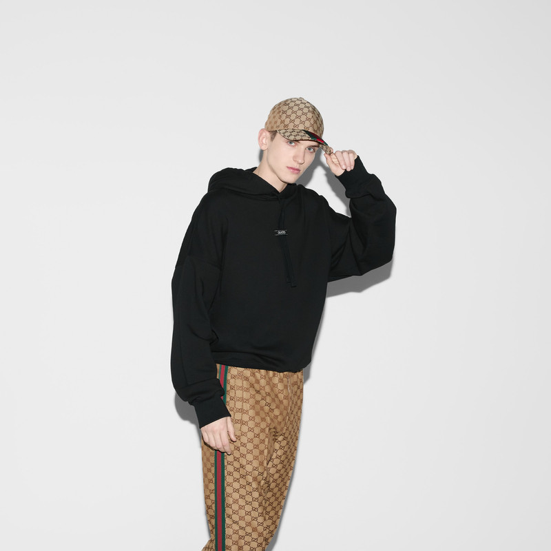 Cotton jersey hooded sweatshirt 6