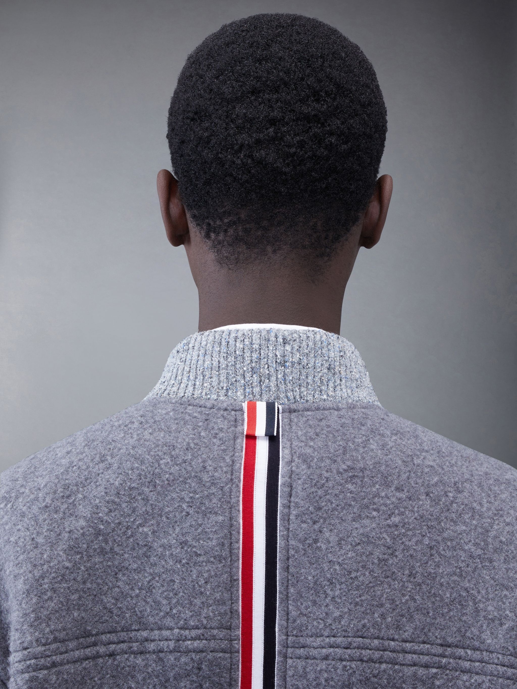Wool Fleece Stripe Bomber - 6