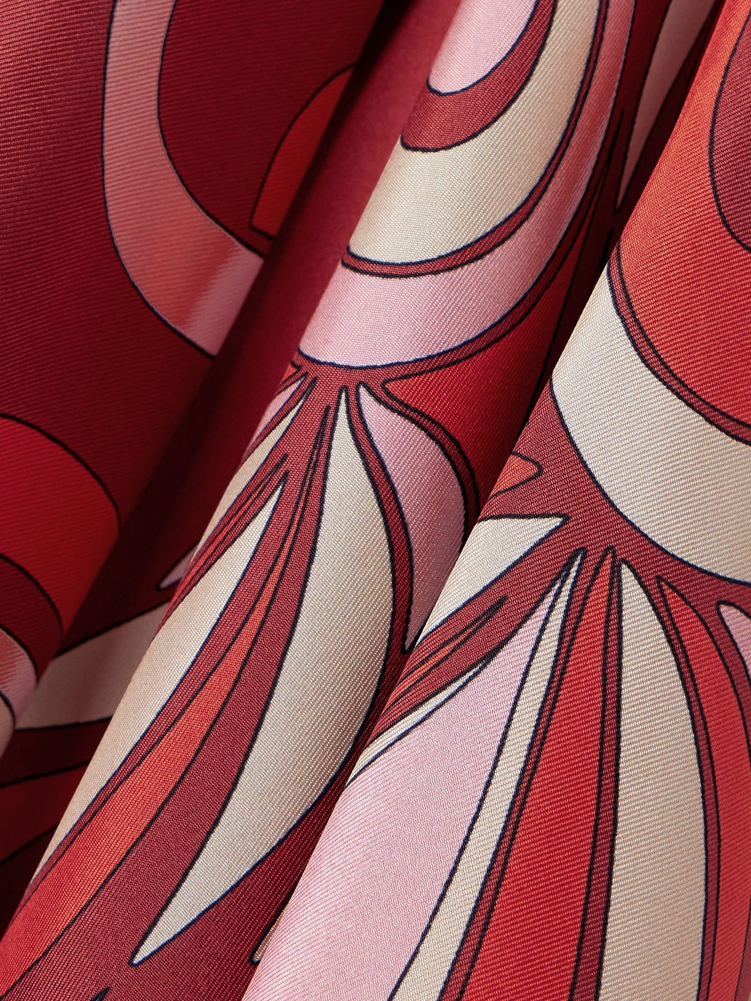 Icon Magnifico printed silk-twill maxi dress Red - 4