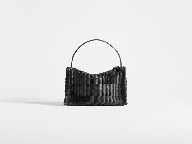 JW Anderson LOAFER BAG IN BLACK WOVEN LEATHER outlook