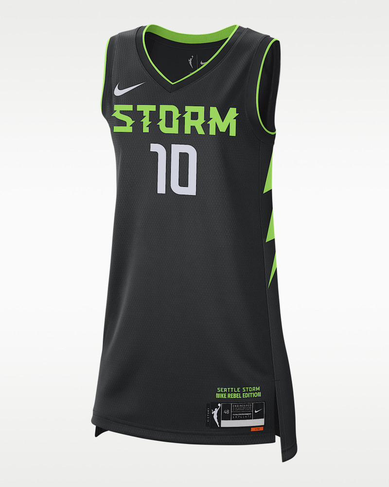 Sue Bird Seattle Storm 2024 Rebel Edition Nike Women's Dri-FIT WNBA Victory Jersey 1