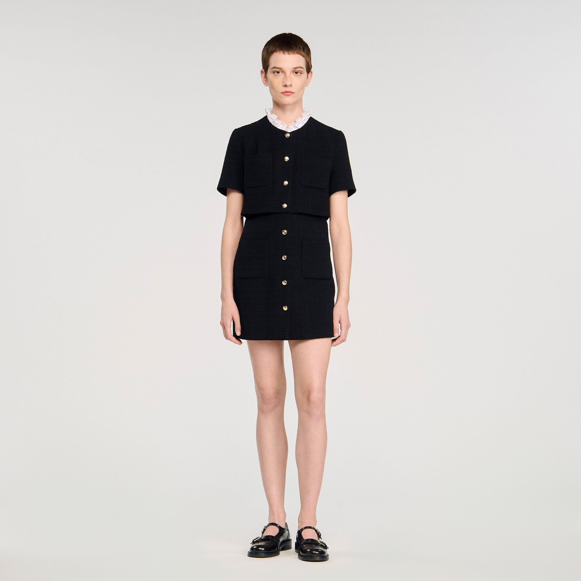 MINI DRESS WITH DETACHABLE COLLAR - 2