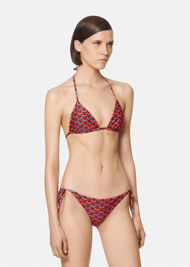 VERSACE Greca Signature Print Bikini Top outlook