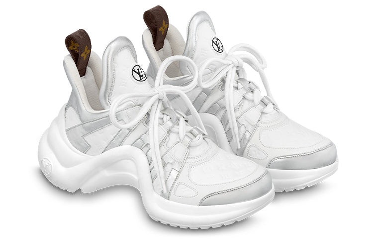 (WMNS) LOUIS VUITTON LV Archlight Sneakers 'White Mini Monogram Silver' 1ABVFL - 2